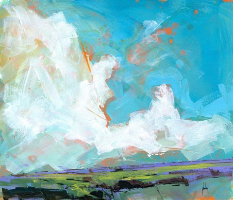 Sky Four-Massif White Modern Wood Framed Art Print with Double Matting by Bailey, Paul