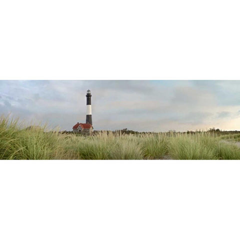 Island Lighthouse No. 1 Black Modern Wood Framed Art Print with Double Matting by Blaustein, Alan