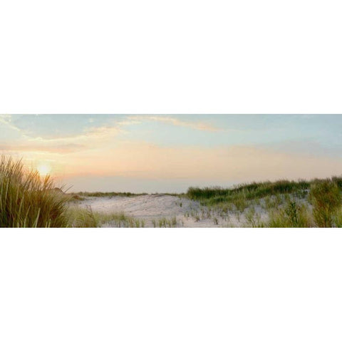 Island Sand Dunes Sunrise No. 1 Black Modern Wood Framed Art Print with Double Matting by Blaustein, Alan