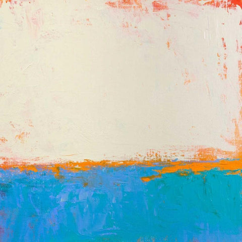 Calm Seas White Modern Wood Framed Art Print by Bishop, Don