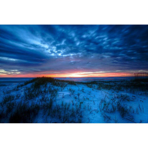 Sunset White Modern Wood Framed Art Print by Burdick, Chuck