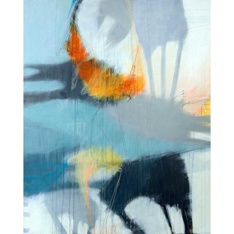 Shadows Black Modern Wood Framed Art Print by Brix, Sidsel