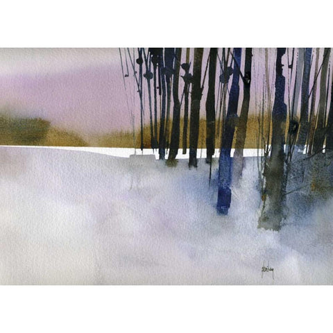 Standing By Black Modern Wood Framed Art Print with Double Matting by Bailey, Paul