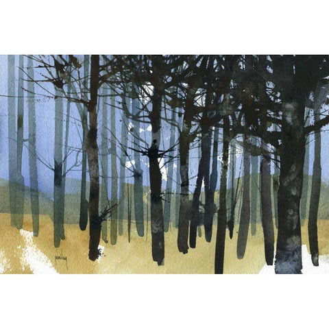 Tangle Knot Wood Black Modern Wood Framed Art Print by Bailey, Paul