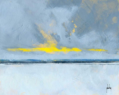 Winter Solace White Modern Wood Framed Art Print with Double Matting by Bailey, Paul