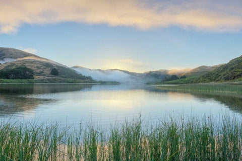 Crescent Beach Calm 4 Black Ornate Wood Framed Art Print with Double Matting by Blaustein, Alan