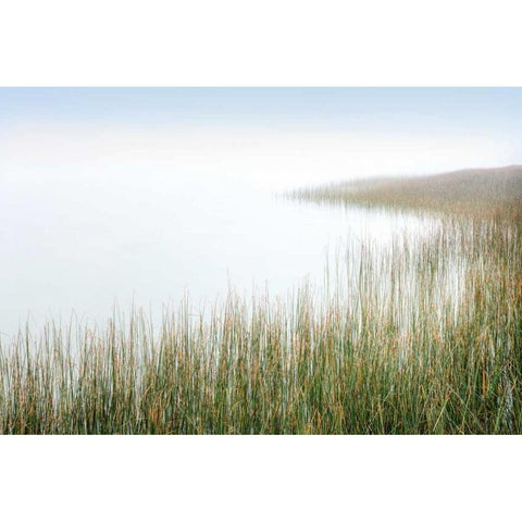 Crescent Beach Calm 3 White Modern Wood Framed Art Print by Blaustein, Alan