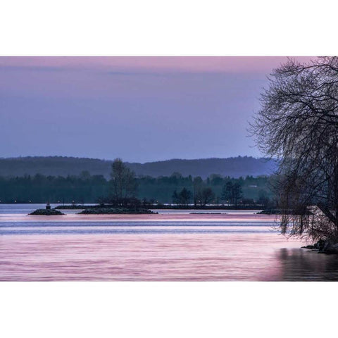 Evening on the Bay Black Modern Wood Framed Art Print by Burdick, Chuck
