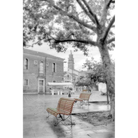 Campo Santa Margherita #1 Black Modern Wood Framed Art Print by Blaustein, Alan