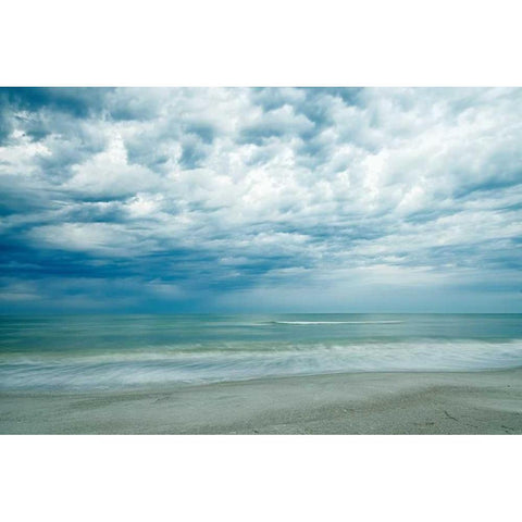 Morning at the Beach Black Modern Wood Framed Art Print by Burdick, Chuck