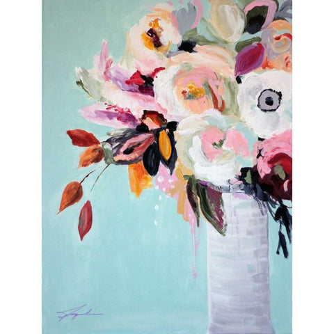 Fall Into Summer Black Modern Wood Framed Art Print by Brewer, Jacqueline
