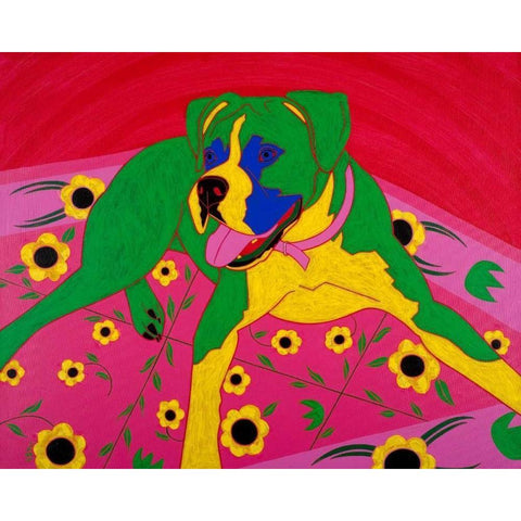 Courageous Clown White Modern Wood Framed Art Print by Bond, Angela