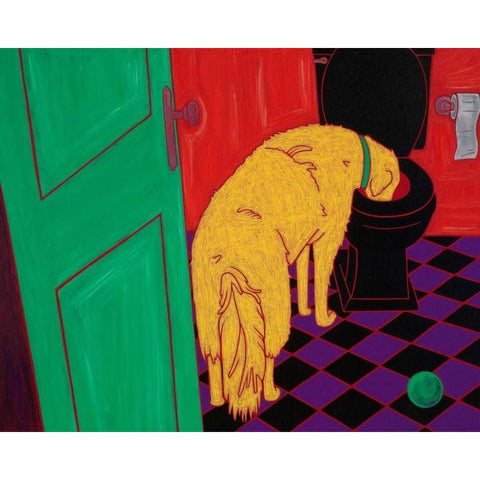 Drinking Problem Black Modern Wood Framed Art Print with Double Matting by Bond, Angela