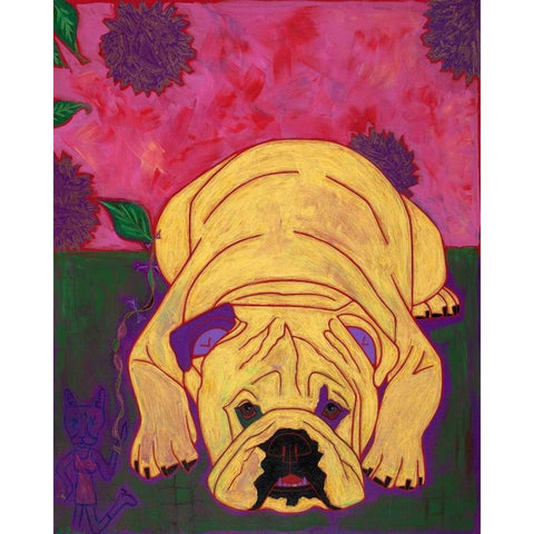 Lounge Lizard White Modern Wood Framed Art Print by Bond, Angela