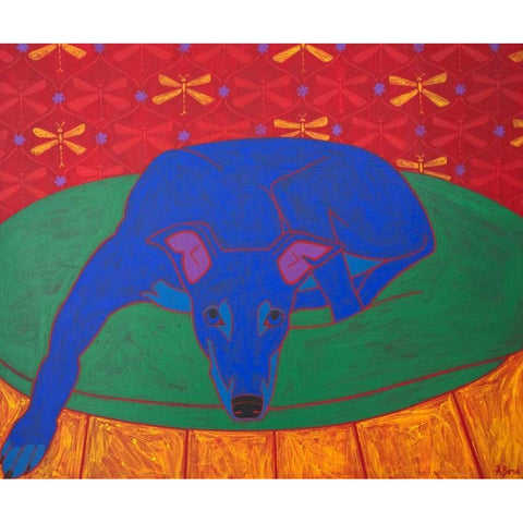 Runner in Repose Gold Ornate Wood Framed Art Print with Double Matting by Bond, Angela