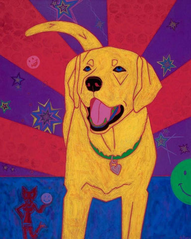 Yellow Happiness White Modern Wood Framed Art Print with Double Matting by Bond, Angela