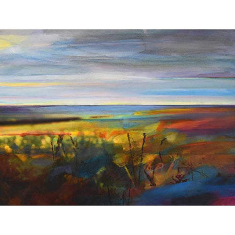 Buttercups Near Warley White Modern Wood Framed Art Print by Boyce, Kate