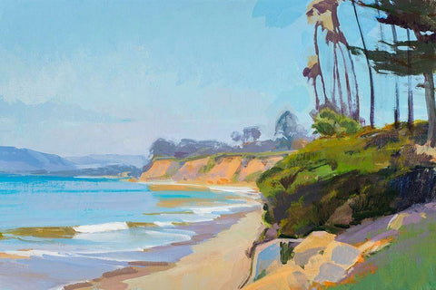 Morning Light, Butterfly Beach Black Ornate Wood Framed Art Print with Double Matting by Burtt, Marcia