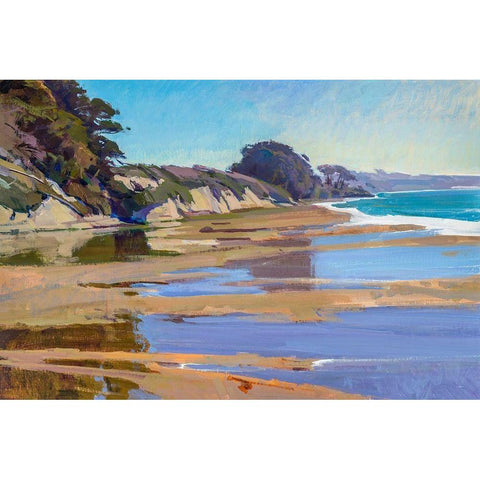 October High Tide Black Modern Wood Framed Art Print with Double Matting by Burtt, Marcia