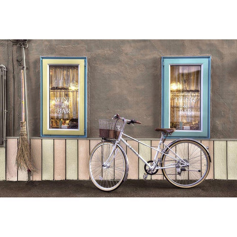 Cafa Bike Ride Black Modern Wood Framed Art Print by Blaustein, Alan