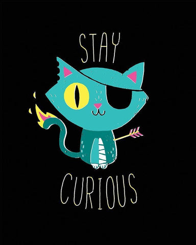 Stay Curious Black Ornate Wood Framed Art Print with Double Matting by Buxton, Michael