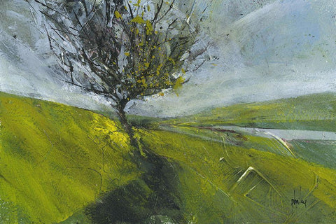 Cambrian Hawthorne White Modern Wood Framed Art Print with Double Matting by Bailey, Paul