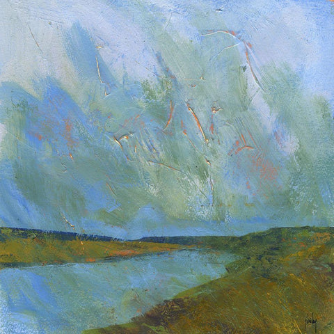 Claerwen Reflections White Modern Wood Framed Art Print with Double Matting by Bailey, Paul