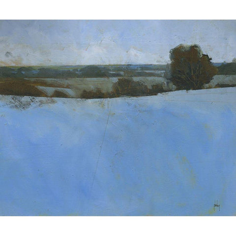 First of Winter Black Modern Wood Framed Art Print with Double Matting by Bailey, Paul