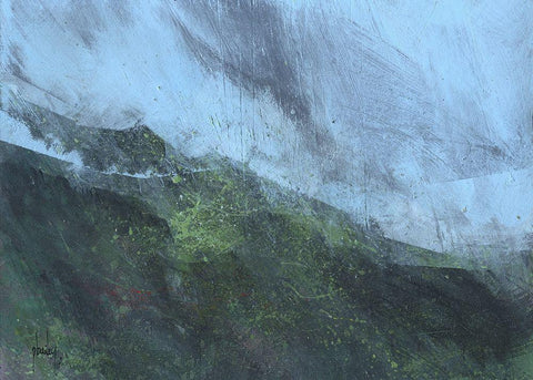 Mountain Rain Black Ornate Wood Framed Art Print with Double Matting by Bailey, Paul