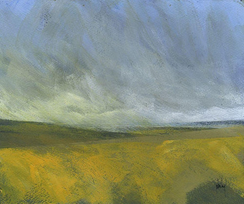 Open Moor White Modern Wood Framed Art Print with Double Matting by Bailey, Paul
