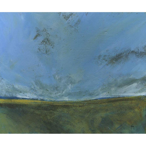 Rough Moor Black Modern Wood Framed Art Print with Double Matting by Bailey, Paul