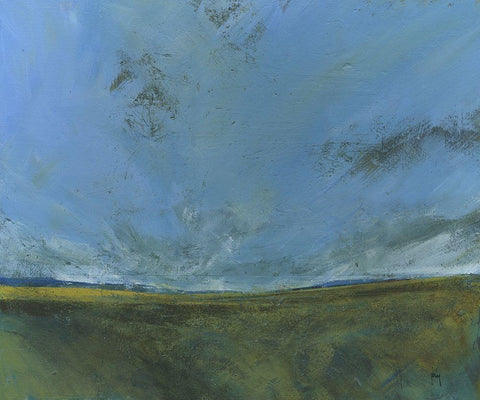 Rough Moor White Modern Wood Framed Art Print with Double Matting by Bailey, Paul