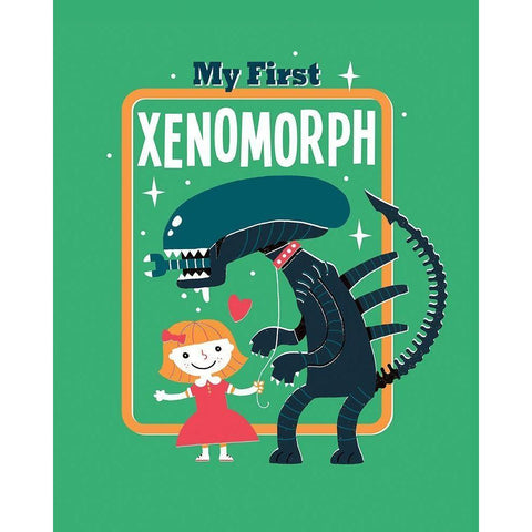 My First Xenomorph Black Modern Wood Framed Art Print with Double Matting by Buxton, Michael