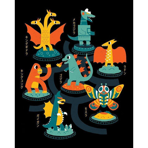 Tokyo Zoo White Modern Wood Framed Art Print by Buxton, Michael