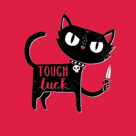 Tough Luck Black Modern Wood Framed Art Print with Double Matting by Buxton, Michael