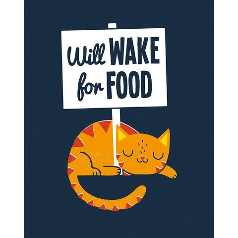 Will Wake for Food White Modern Wood Framed Art Print by Buxton, Michael