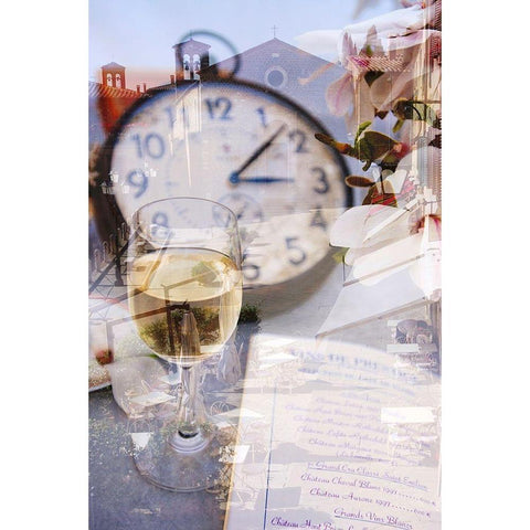 Cafe de France #1 Black Modern Wood Framed Art Print by Blaustein, Alan