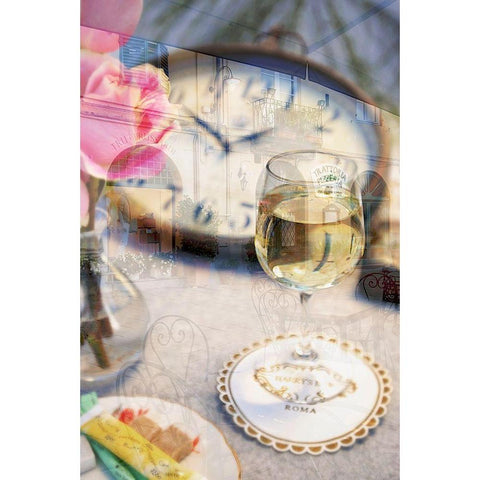 Caffe Roma #1 Black Modern Wood Framed Art Print by Blaustein, Alan