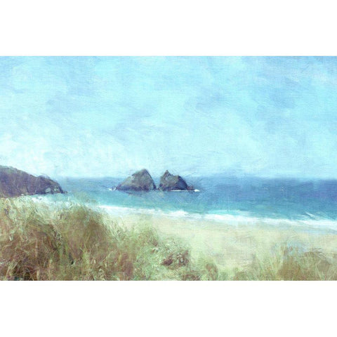 Cornish View Black Modern Wood Framed Art Print by Bay, Noah