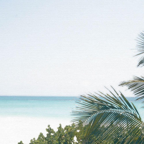 Calm Beach Gold Ornate Wood Framed Art Print with Double Matting by Bay, Noah