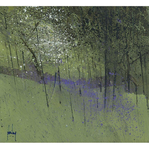 Bluebells Gold Ornate Wood Framed Art Print with Double Matting by Bailey, Paul