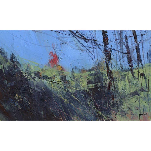 Hillside Clearing Gold Ornate Wood Framed Art Print with Double Matting by Bailey, Paul