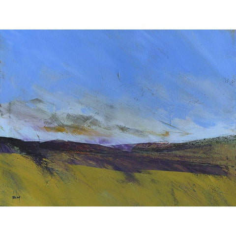 Upland Undulation Black Modern Wood Framed Art Print by Bailey, Paul