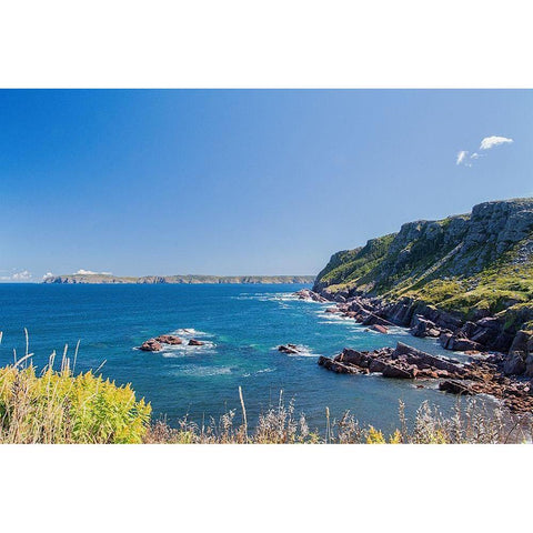 Rocky Cove Black Modern Wood Framed Art Print with Double Matting by Burdick, Chuck