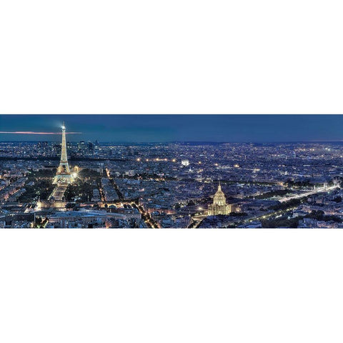 Paris Le Nuit No. 1 White Modern Wood Framed Art Print by Blaustein, Alan