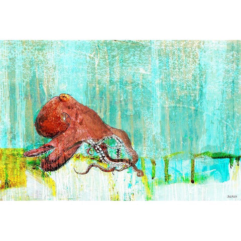HeÃ¢â‚¬â„¢s on the Run Black Modern Wood Framed Art Print by Baran, John
