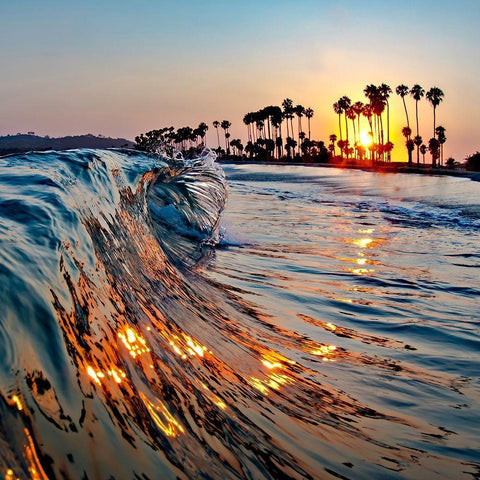 Wave 1 White Modern Wood Framed Art Print by Baran, John