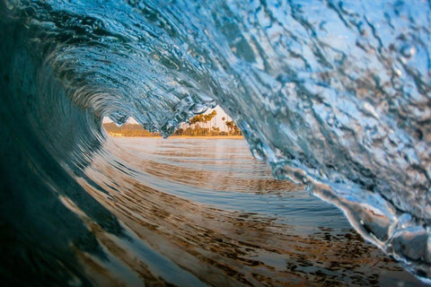 Wave 13 Black Ornate Wood Framed Art Print with Double Matting by Baran, John