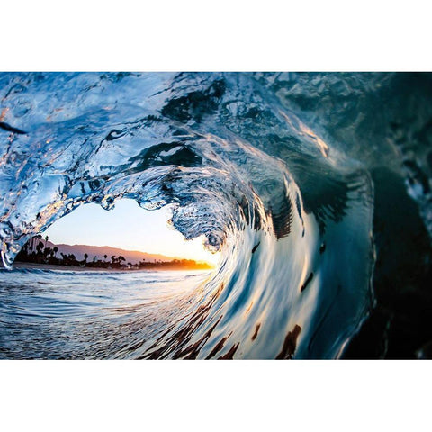 Wave 11 White Modern Wood Framed Art Print by Baran, John