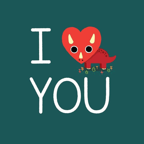 Niceratops White Modern Wood Framed Art Print with Double Matting by Buxton, Michael